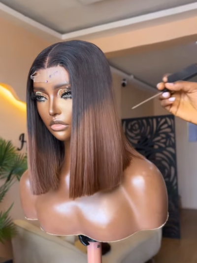 10″ Ombre Vietnamese Bone Straight Unit