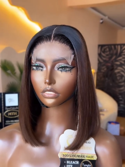 Ombre Brown Factory-Made Closure Bob Unit